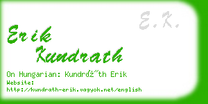 erik kundrath business card